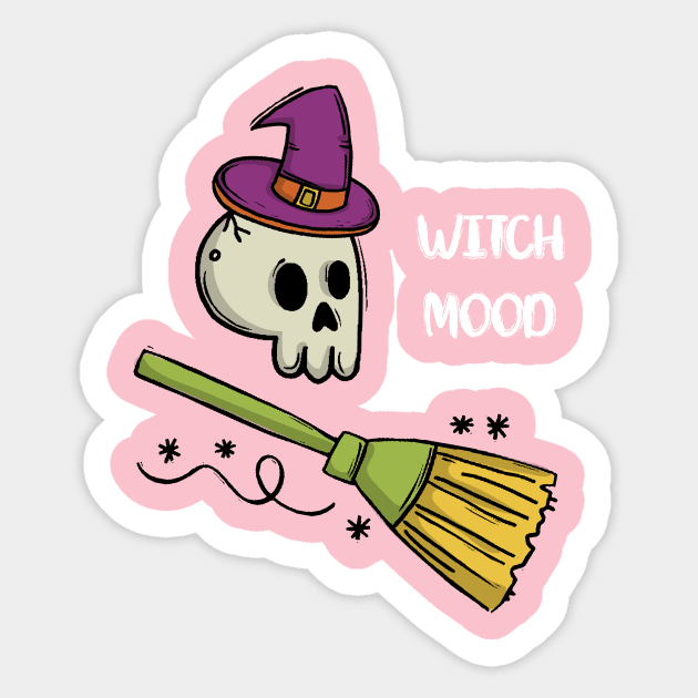 Halloween Witch Mood Sticker by Dizzyland